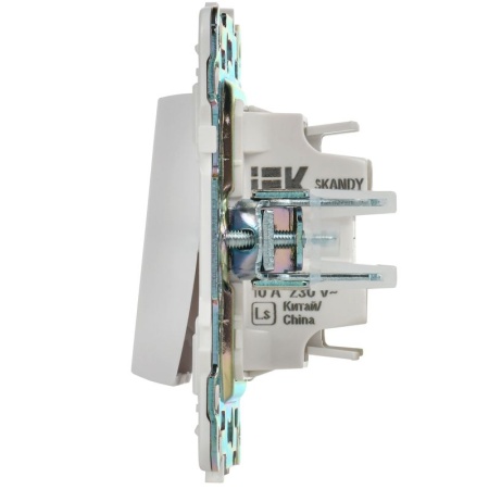Выключатель 1-кл. SKANDY 10А SK-V07W с индикацией арктич. бел. IEK SK-V10-1-10-K01