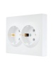 Розетка 2-м СП VESNA с заземл. ПБТ бел. LEZARD 742-0200-127B