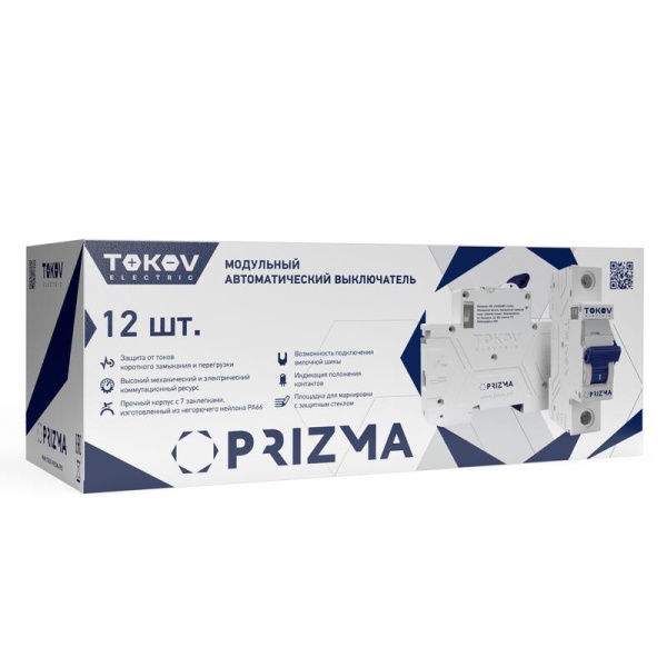 Выключатель автоматический модульный 1п C 40А 6кА PRIZMA TOKOV ELECTRIC TKE-PZ60-MCBI-1-40-C