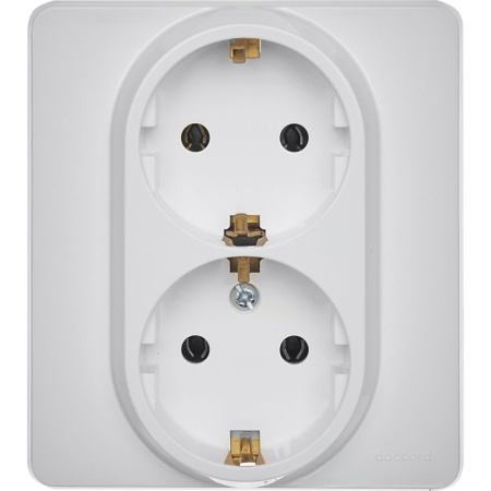 Розетка Inspiria 16А 250В 2х2P+E немецк. стандарт бел. IEK 673750