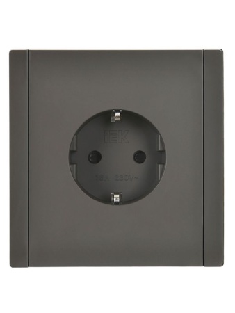 Розетка СП FORTE&PIANO FP315 16А с заземл. защ. шторки винт. крепл. сер. IEK FP-R14-16-K03