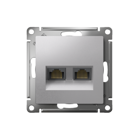 Розетка компьютерная 2-м AtlasDesign RJ45 кат.5E механизм алюм. SE ATN000385