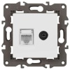 Розетка компьютерная + телевизионная Elegance 14-3110-01М RJ45+TV матов. бел. Эра Б0065767