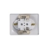 Розетка 2-м СП Glossa 16А IP20 с заземл. в сборе бел. SE GSL000124