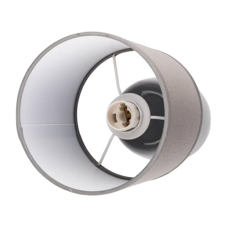 Светильник настольный JH2-02-gy E14 IP20 130х130х255мм керамика; ткань; PVC-пластик сер. JazzWay 5062320