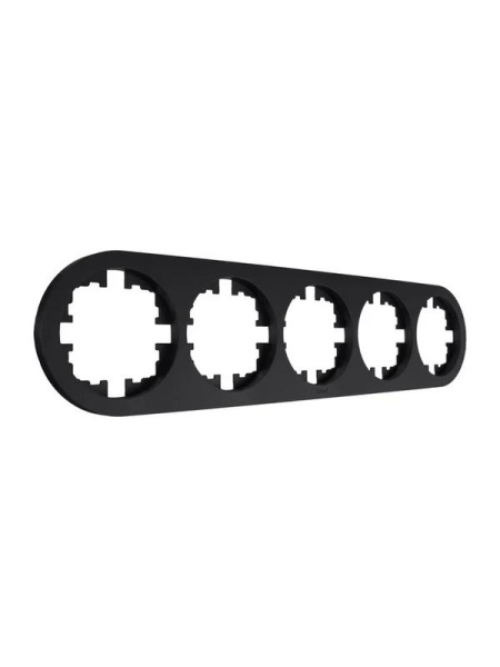 Рамка 5-м OSEN горизонт. круглая черн. бархат LEZARD 744-4200-150