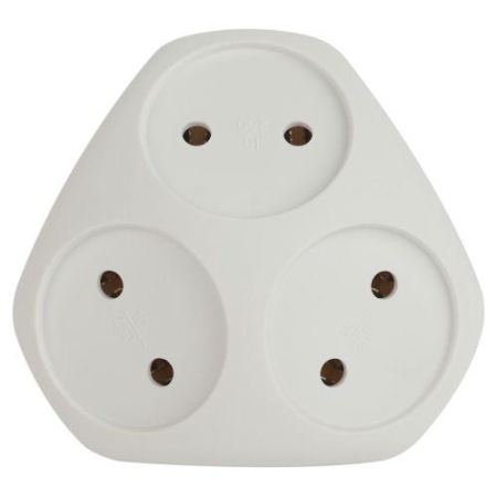 Разветвитель 3-м без заземл. 10А IP20 SPx-3-W бел. Эра Б0053481