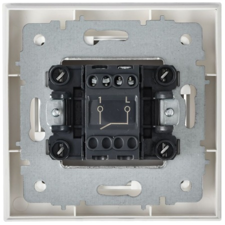 Выключатель 1-кл. СП BRITE ВСР10-1-0-БрАБ 10А в сборе арктич. бел. IEK BR-V10-0-10-K91-F