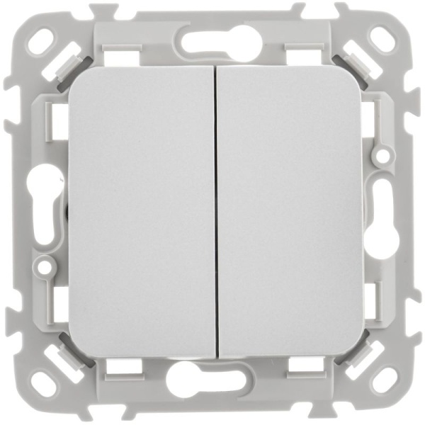 Выключатель 2-кл. СП FLITE ВС12-1-0-ФлА 10А механизм алюм. IEK FI-V20-0-10-1-K47