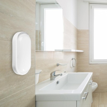 Светильник светодиодный "Банник" PBH-PC2-OA 8Вт 4000К IP65 ЖКХ ДБП овал. пылевлагозащ. бел. JazzWay 1035653