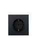 Розетка 1-мест. с/з ПБТ СП ZIMA IP20 16А безвинт. зажим черн. бархат LEZARD 704-4288-122BQC