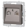 Розетка компьютерная 1-м СП Accent 6-303-09 RJ45 IP20 титан Intro Б0063642