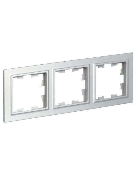 Рамка 3-м BRITE РУ-3-БрА алюм. IEK BR-M32-K47