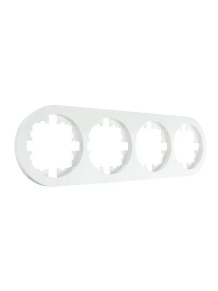 Рамка 4-м OSEN горизонт. круглая бел. LEZARD 744-0200-149