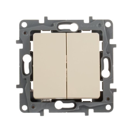 Выключатель 2-кл. СП Etika 10А IP20 250В 10AX безвинтов. зажимы механизм сл. кость IEK 672302