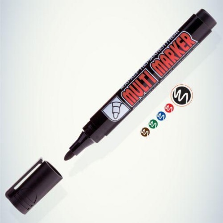 Маркер перманентный "Multi Marker" 3мм пулевидный черн. Crown Б0048239