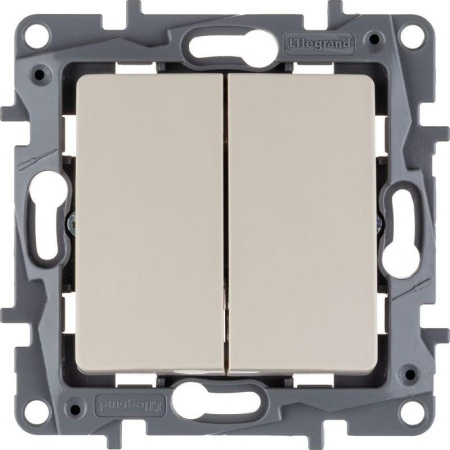 Выключатель 2-кл. СП Etika 10А IP20 250В 10AX безвинтов. зажимы механизм сл. кость IEK 672302