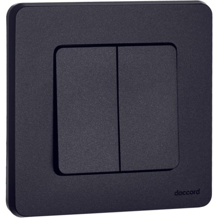 Выключатель 2-кл. Inspiria 10А IP20 250В 10AX механизм антрацит IEK 673623