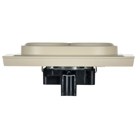 Розетка 2-м СП BRITE РС12-3-БрКр 16А в сборе с заземл. без защ. шторок беж. IEK BR-R21-16-K10-F