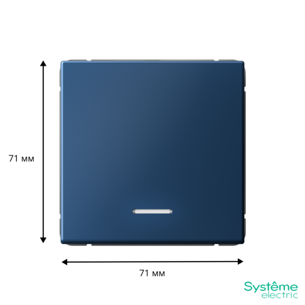 Выключатель 1-кл. ArtGallery (сх. 1а) 10AX с подсветкой механизм аквамарин SE GAL001113
