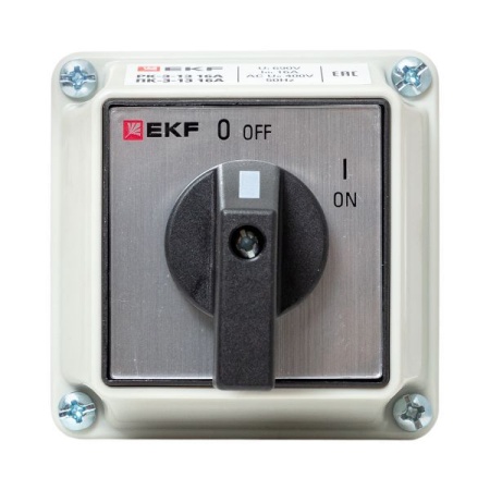 Переключатель кулачковый ПК-3-13 3П 16А "ВКЛ-ВЫКЛ" IP54 EKF pk-3-13-16