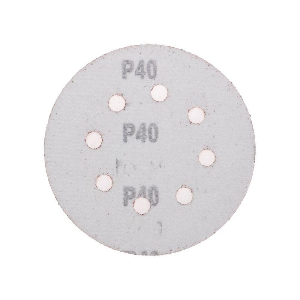 Диск абразивный на ворсовой основе на липучке перфорир. P40 125мм (уп.10шт) Kranz KR-91-1164