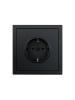 Розетка 1-мест. с/з ПБТ СП ZIMA IP20 16А безвинт. зажим черн. бархат LEZARD 704-4288-122BQC