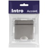 Розетка 1-м СП Accent 6-203-09 16А IP20 250В 2P+E Schuko с крышкой AL/CU титан Intro Б0063471