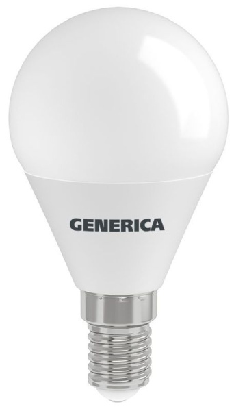 Лампа светодиодная G45 12Вт шар 6500К E14 230В GENERICA LL-G45-12-230-65-E14-G