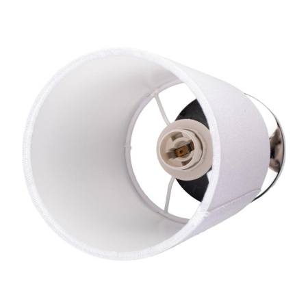 Светильник настольный JH3-01-wh E14 IP20 110х110х310мм метал.; ткань; PVC-пластик бел. JazzWay 5062344