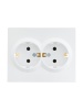 Розетка 2-м СП VESNA с заземл. ПБТ бел. LEZARD 742-0200-127B