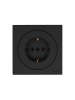 Розетка 1-м OSEN IP20 16А с заземл. ПБТ механизм черн. бархат LEZARD 743-4288-122B