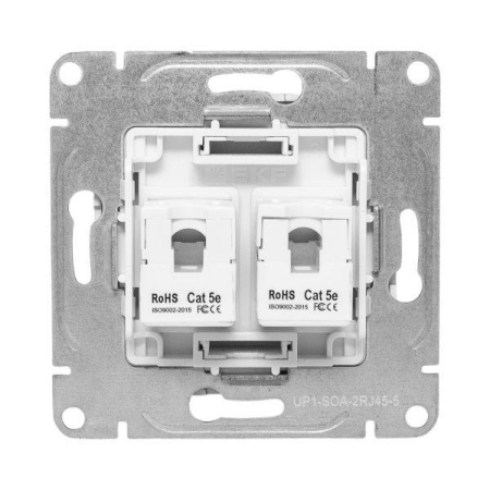 Розетка компьютерная 1-м СП Эпика RJ45 кат.5 механизм алюм. EKF UP1-SOA-RJ45-5