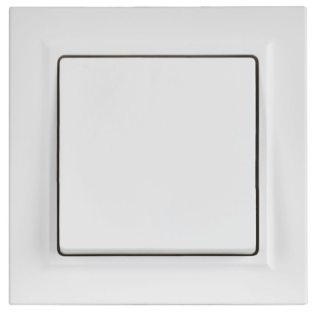 Выключатель 1-кл. СП BRITE ВСР10-1-0-БрАБ 10А в сборе арктич. бел. IEK BR-V10-0-10-K91-F