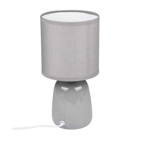 Светильник настольный JH2-02-gy E14 IP20 130х130х255мм керамика; ткань; PVC-пластик сер. JazzWay 5062320