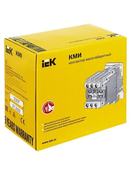 Контактор КМИ-35012 50А 230В/АС3 1НО 1НЗ KARAT IEK KKM31-050-230-11
