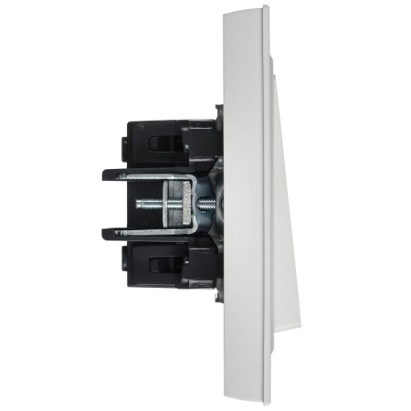 Выключатель 1-кл. СП BRITE ВСР10-1-0-БрАБ 10А в сборе арктич. бел. IEK BR-V10-0-10-K91-F