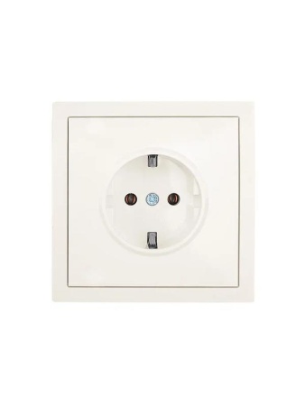 Розетка 1-мест. с/з ПБТ СП ZIMA IP20 16А безвинт. зажим слон. кость LEZARD 704-9088-122BQC