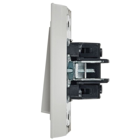 Выключатель проходной 2-кл. СП BRITE ВС10-2-6-БрБ 10А механизм бел. IEK BR-V22-0-10-K01