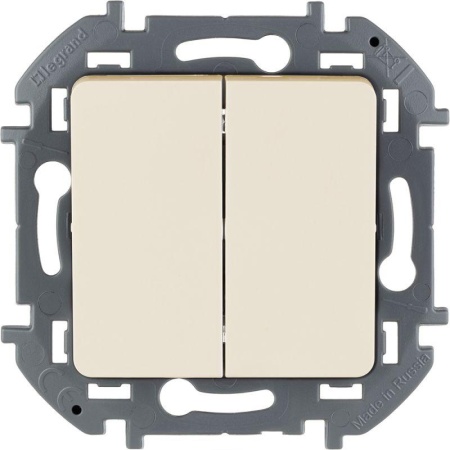 Выключатель 2-кл. Inspiria 10А IP20 250В 10AX механизм сл. кость Leg 673621