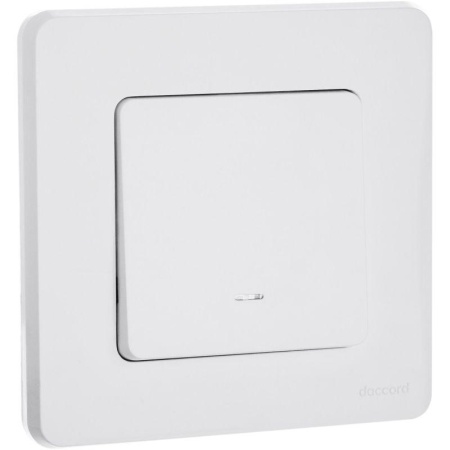 Выключатель 1-кл. Inspiria 10А IP20 250В 10AX с подсветкой/индикацией механизм бел. IEK 673610