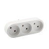 Разветвитель 3-м плоский без заземл. 10А 2200Вт 250В бел. DОМТОК 2655