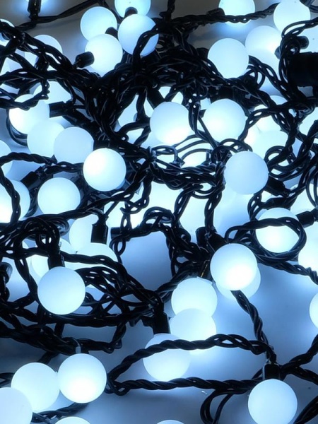 Гирлянда "Шарики" OLDBL70-W-E 10м 70 бел. светодиод. с доп. соед. до 3-х мод. IP54 SHLights 4690601004376