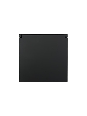 Розетка 1-мест. с/з с крышкой ПБТ СП ZIMA IP20 16А безвинт. зажим черн. бархат LEZARD 704-4288-123BQC