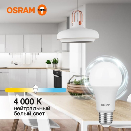 Лампа светодиодная LED Value LVCLA100 12SW/840 12Вт грушевидная матовая E27 230В 10х1 RU OSRAM 4058075579002