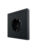 Розетка 1-мест. с защитн.шторк. ПБТ СП ZIMA IP20 10А безвинт. зажим черн. бархат LEZARD 704-4288-124BQC