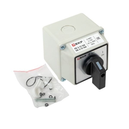 Переключатель кулачковый ПК-3-13 3П 16А "ВКЛ-ВЫКЛ" IP54 EKF pk-3-13-16