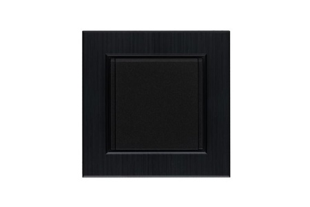 Розетка 1-м с крышкой Karea LINE STAR с заземл. чер. Makel 86054029