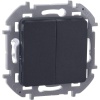 Выключатель 2-кл. Inspiria 10А IP20 250В 10AX механизм антрацит IEK 673623