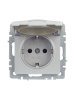 Розетка BRITE РСбш10-3-44-БрА 16А IP44 с заземл. защ. шторки с крышкой механизм алюм. IEK BR-R16-16-44-K47